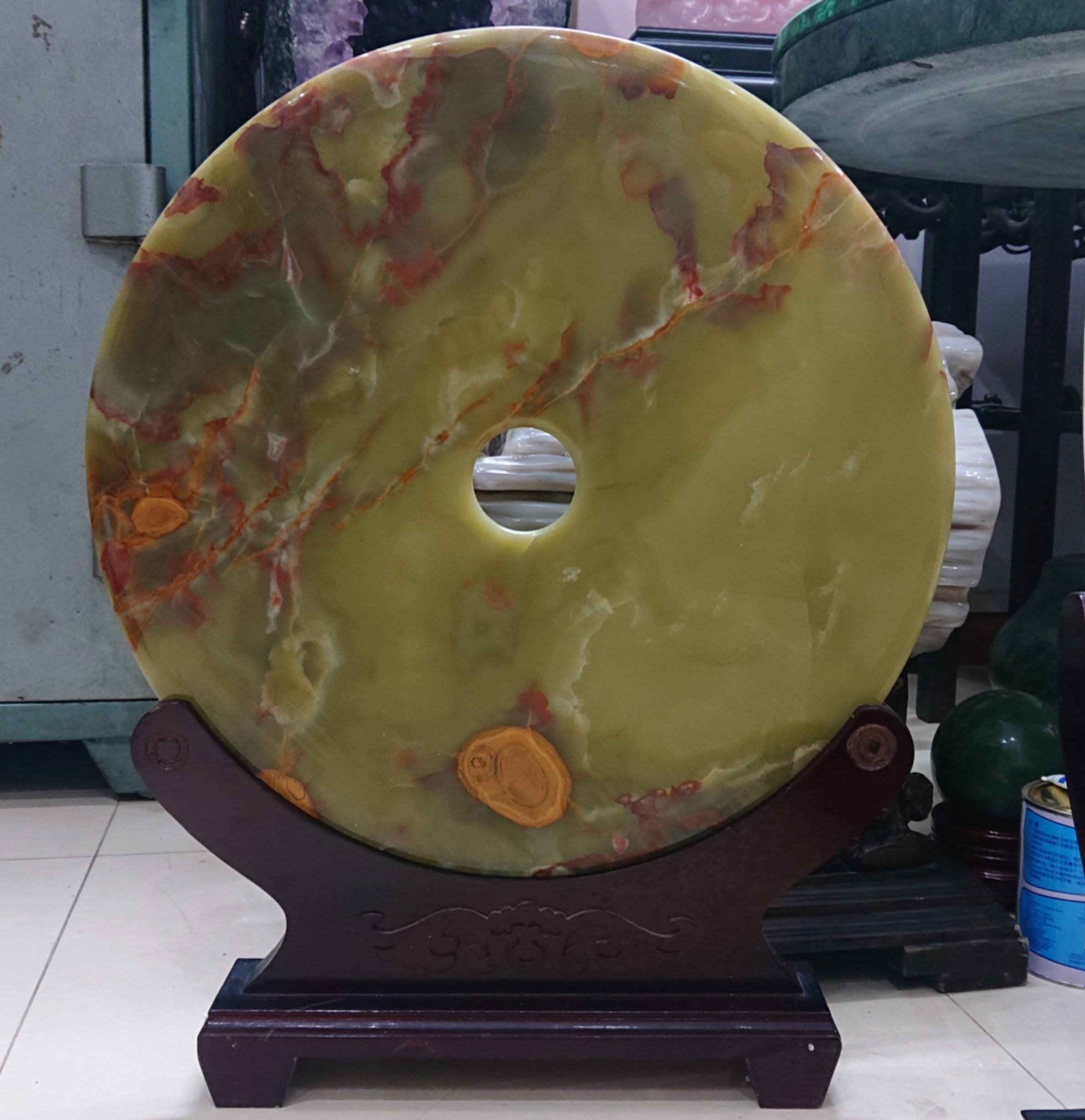 Đồng tiền ngọc onyx xanh
