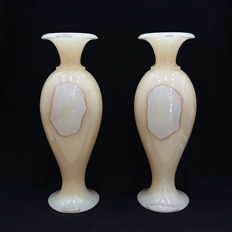 Đôi lục bình onyx vàng